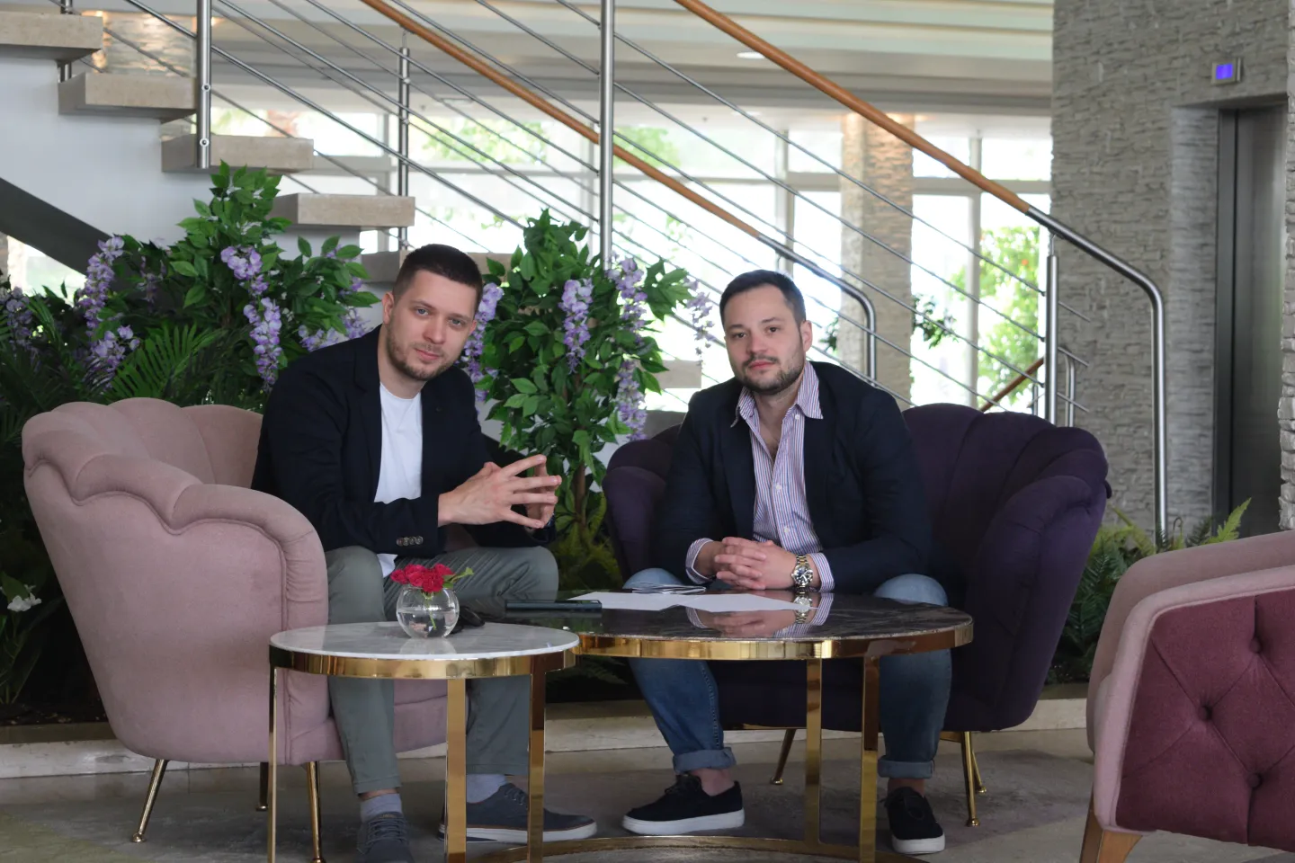 Leon Spanic and Karlo Bajza sitting together at SaaStanak 2025